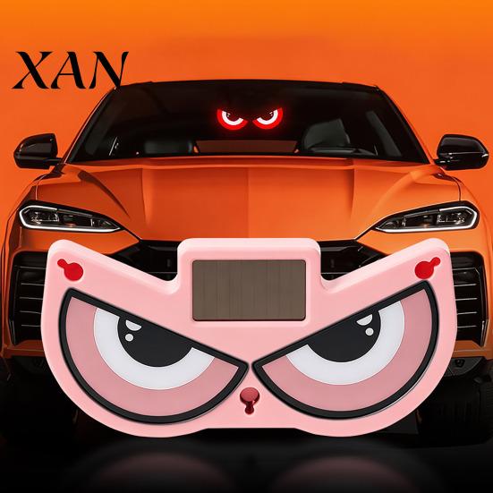 Car Enthusiast Night Display Solar Demon Eye Window Light, Dynamic LED Light with Smart Customized Vehicle Interior Atmosphere Sensor Modes,