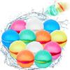 12Pcs Reusable Water Balloons: Magnetic Self-Sealing Silicone Water Balls, Eco-Friendly Summer Splash Toy, Pool Beach Fun