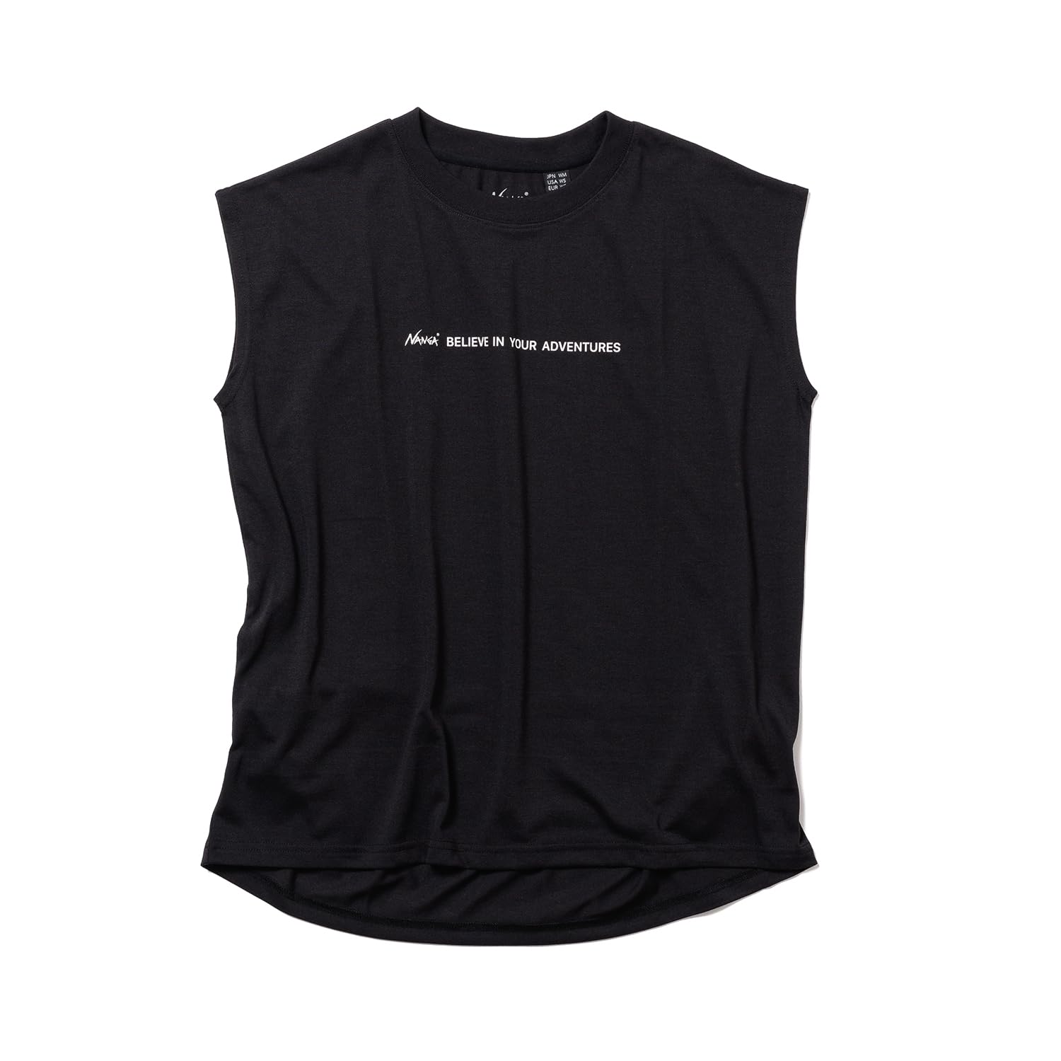 

NANGA Сухая смесь Слоган Футболка с рукавами-фонариками DRY MIX SLOGAN TEE W Черный Белый Повседневная Быстросохнущая Впитывающая пот Защита от УФ-лучей Футболка с коротким рукавом Женская футболка чёрный