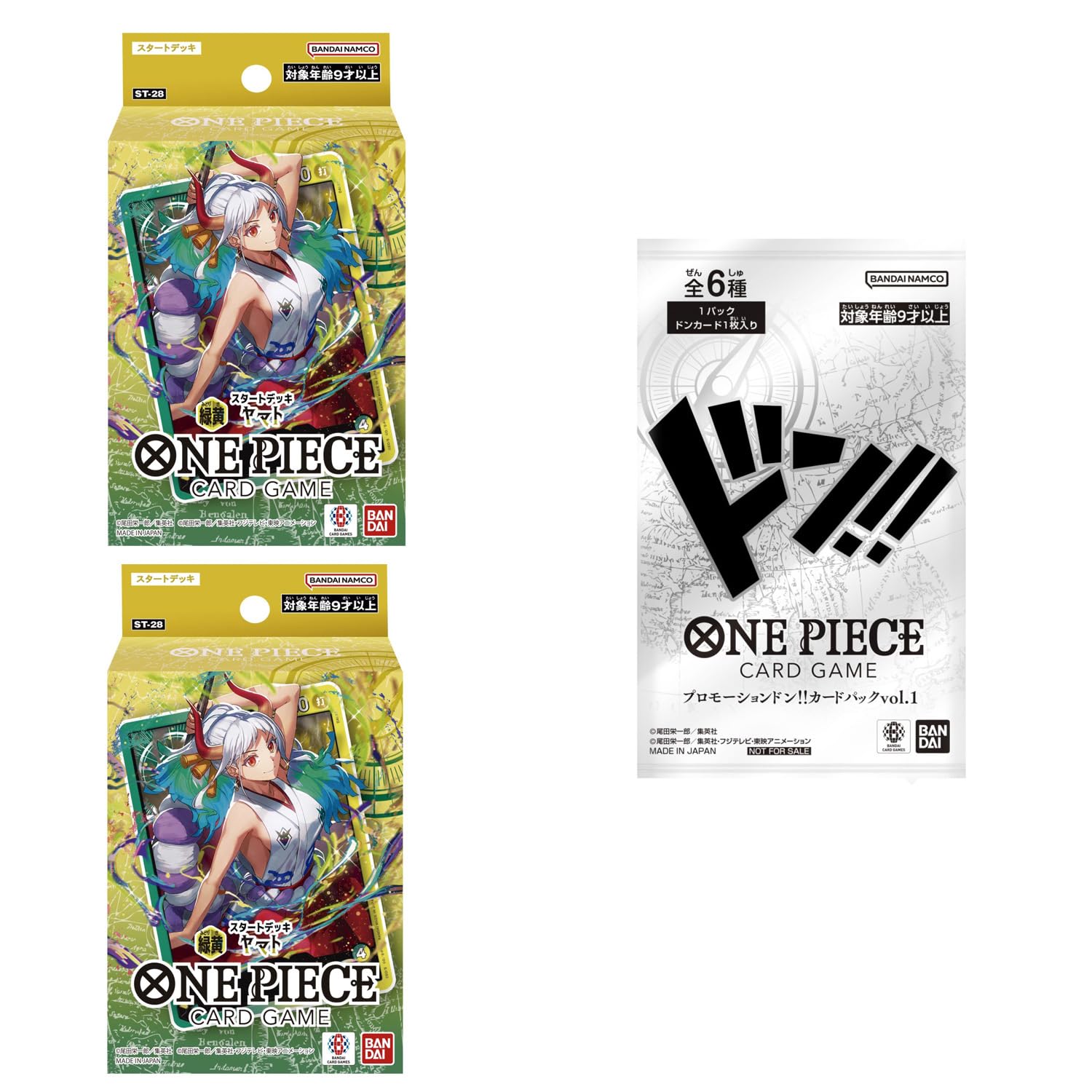 

BANDAI ONE PIECE Карточная игра Стартовый набор Зеленый Желтый Ямато из 2 Зеленых с 1 Промо-паком [ST-28] (Установить желтый)