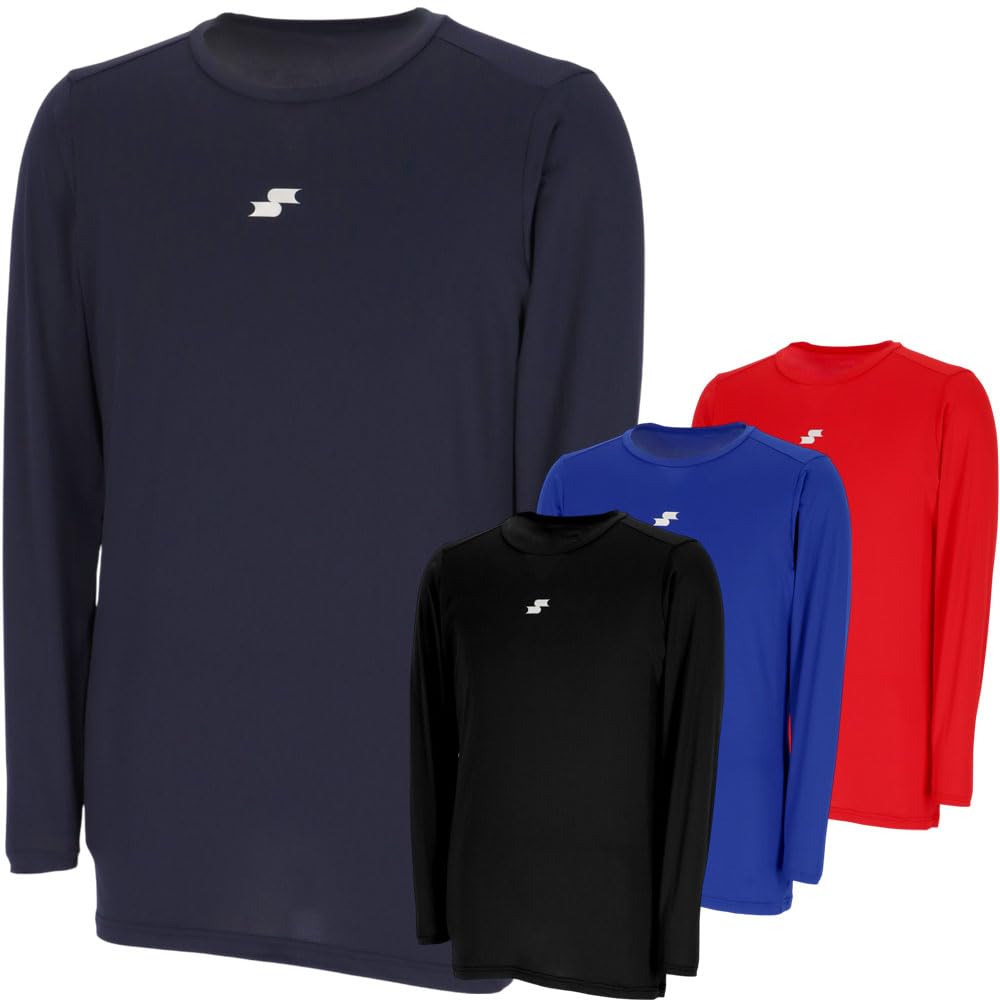 SSK Baseball Long Low D Blue Size Undershirt, Sleeve, Neck, Children's, (63), 160, Bu25201llj-63-160