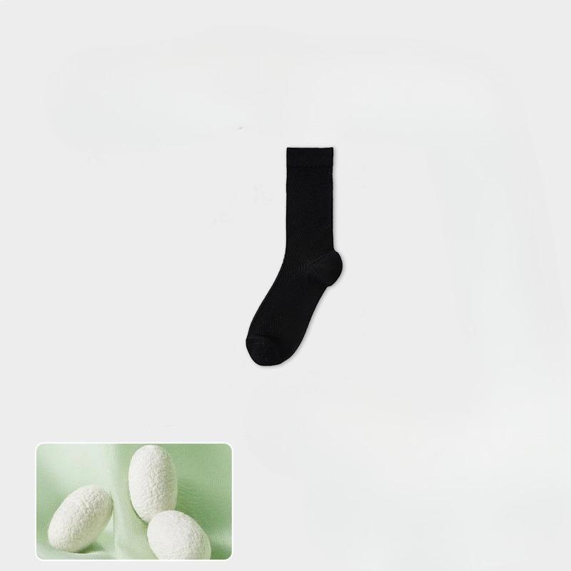 Silk Stockings for Men, Summer Lightweight Style, Mid-calf Length, 10A Size, Antibacterial and Odor-resistant, with Antibacterial Mesh Fabric.