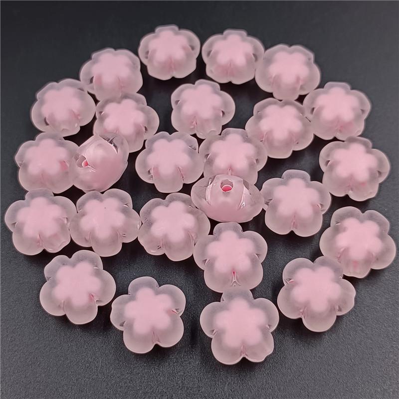 Velkoobchodní Průhledný Matný Květ Přívěsek pro Výrobu Šperků DIY Pro Náhrdelník Náramek Sendvičové Korálky 10ks 17*11mm korálky