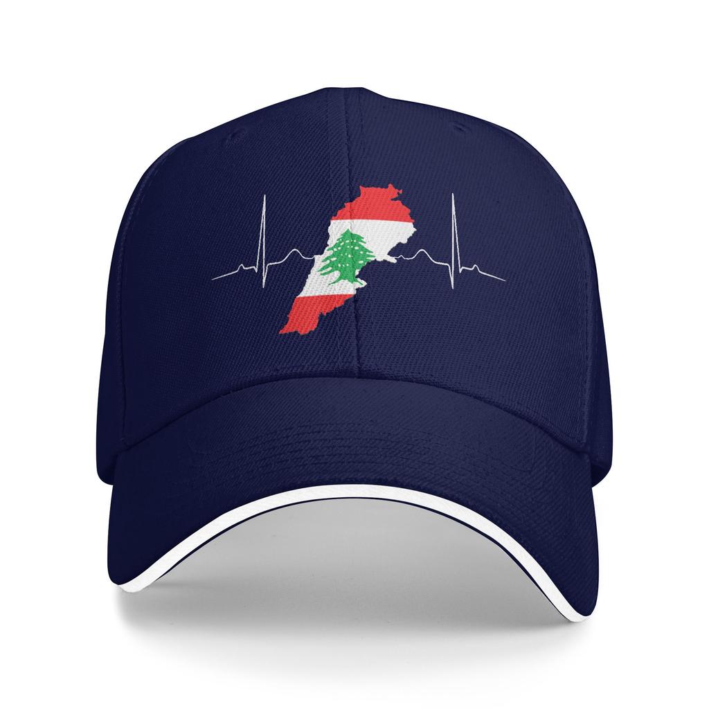 Lebanon Heart Lebanese Heartbeat Vintage Lebanon Map Baseball Cap  Women Unisex Trucker Hat Casual Outdoor Sports Sun Baseball Caps