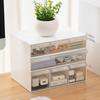 1PC Under Desk Drawer Type Sundries Organizer Box Stick Way Transparent Drawer Multi-grid Storage Box