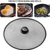 2PCS 25CM/29CM/33CM Kitchen Tool Fine Mesh Splash Guard Cover Lid with Handle Splatter Screen Anti Grease Frying Pan Oil Splash Guard Gadget