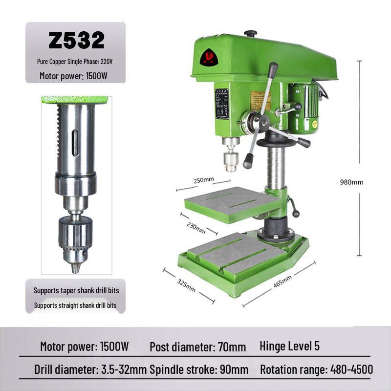 Deke Z516BC 16mm High Power 750W Bench Drill Press & Mill Machine