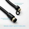 New Extendable Garden Hose 1.5/2M Black SUS304 Flexible Shower Pipe Bathroom Extension Water Pull Accessories Pipes Hoses Home