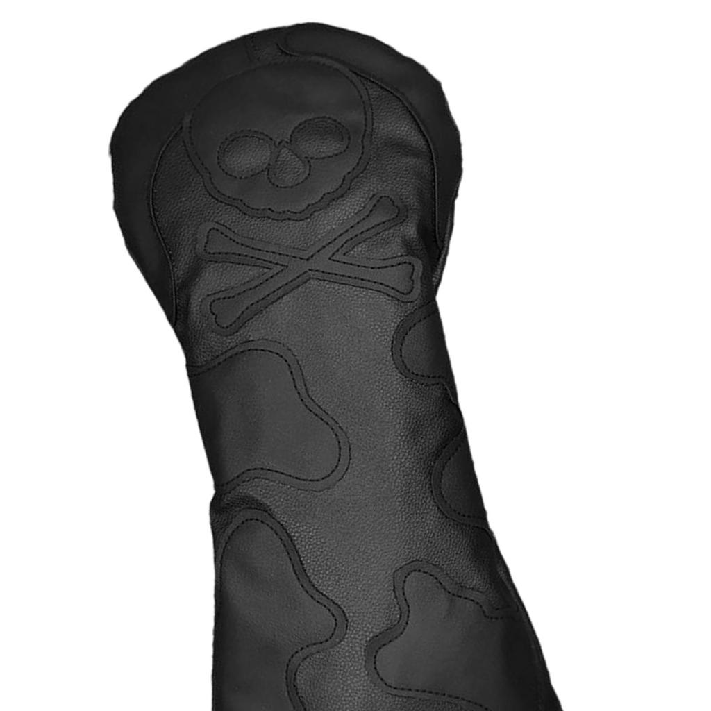 Durable Embroidery Skull Pattern golf Cover Hybrid Driver Headcover Sleeve w/ No. Tag Accessories