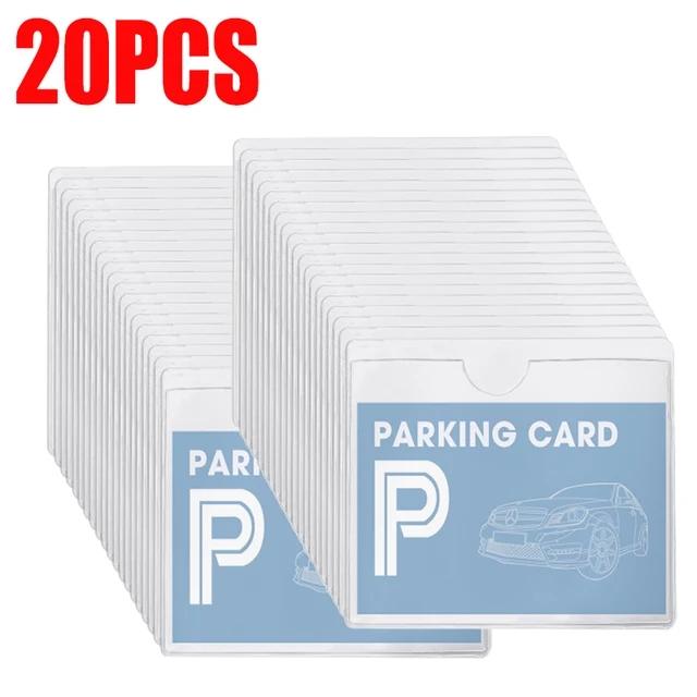 Windschutzscheibenkartenhalter-Clip Selbstklebende Windschutzscheiben-Versicherungsaufkleber Auto Klarsichthülle für Ausweiskarte Ausweishalter