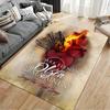 Burning Heart with Nails Design suitable as a non-slip mat for the living room or bedroom sofa