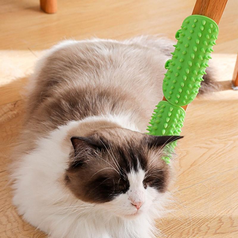Soft Cats Selfs Groomer Silicone Cats Grooming Massage Brush Face Scratchers Pet Massage Shedding Tool for Table Legs