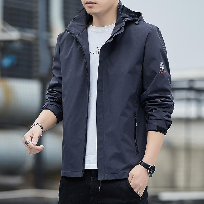 Spring and Autumn New Outdoor Sports Windproof Hooded Jacket Korean Casual Men's Jacket