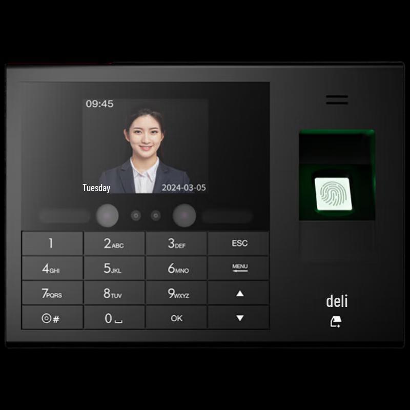 Deli 3765CN Pro Face & Fingerprint Time Attendance Machine