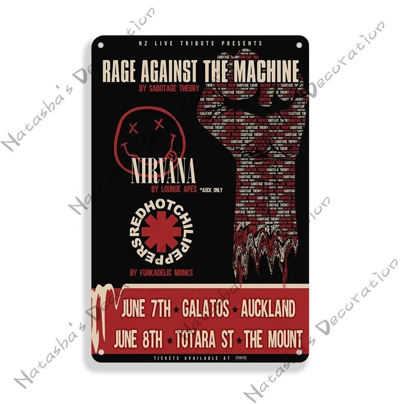 

Rage Against The Machine Metal Plate Singer Band Metal Vintage Poster Wall Decor Garage Cafe Metal Tin Sign Decorative Plate 20x30cm（7.8x11.8inch）