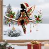 Living Room Glass Decor Christmas Ballet Girl Static Window Clings, Removable Xmas Decals, Winter Indoor Outdoor Art Ballerina Elf Stickers