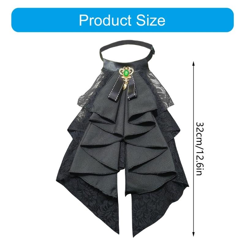 Royal Styles Detachable Collar Lace Ruff Collar NeckPiece Ruffle False Collar For Women Formal And Casual Occasion