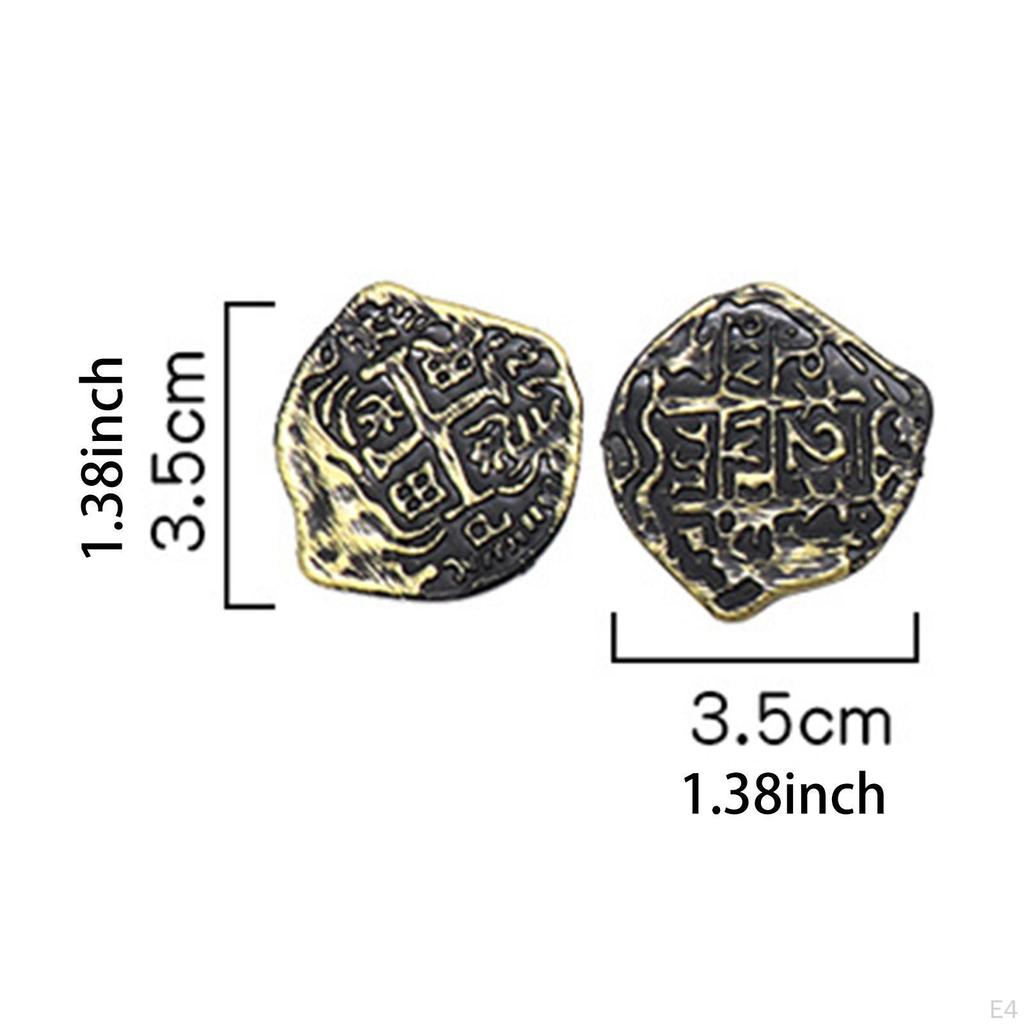 100x Pirate Coin Novelty for Boys and Girls Game Accessories Gold Doubloons
