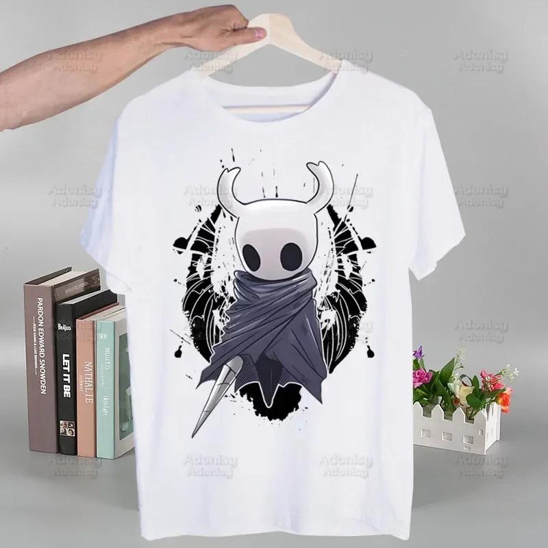 

Hollow Knight T Shirt Fashion Print Tshirt Summer Women Novelty Short Sleeve Game Cartoon Men T-shirt Women Funny Tops S