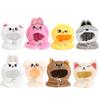 Soft Plush Dog Hooded Cloak For Kids Role Play Costume Accessory Thick PP Cotton Fill Doll Keychain Head Cover