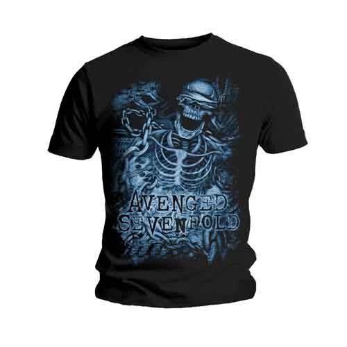 Bravado Avenged Sevenfold Chained Skeleton Men s T-Shirt, Black, Large S