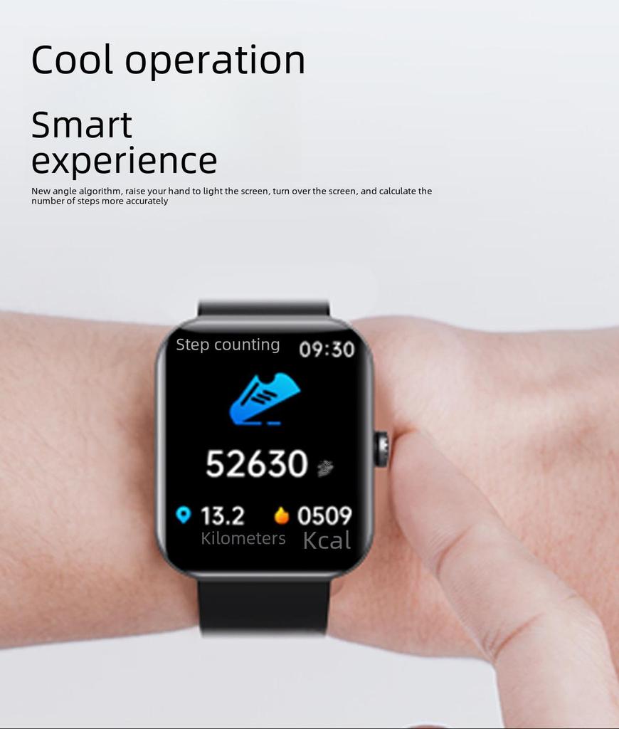 F57L Smartwatch: 1.91'' HD Screen, Heart Rate & Blood Oxygen Monitor, Sports Bracelet