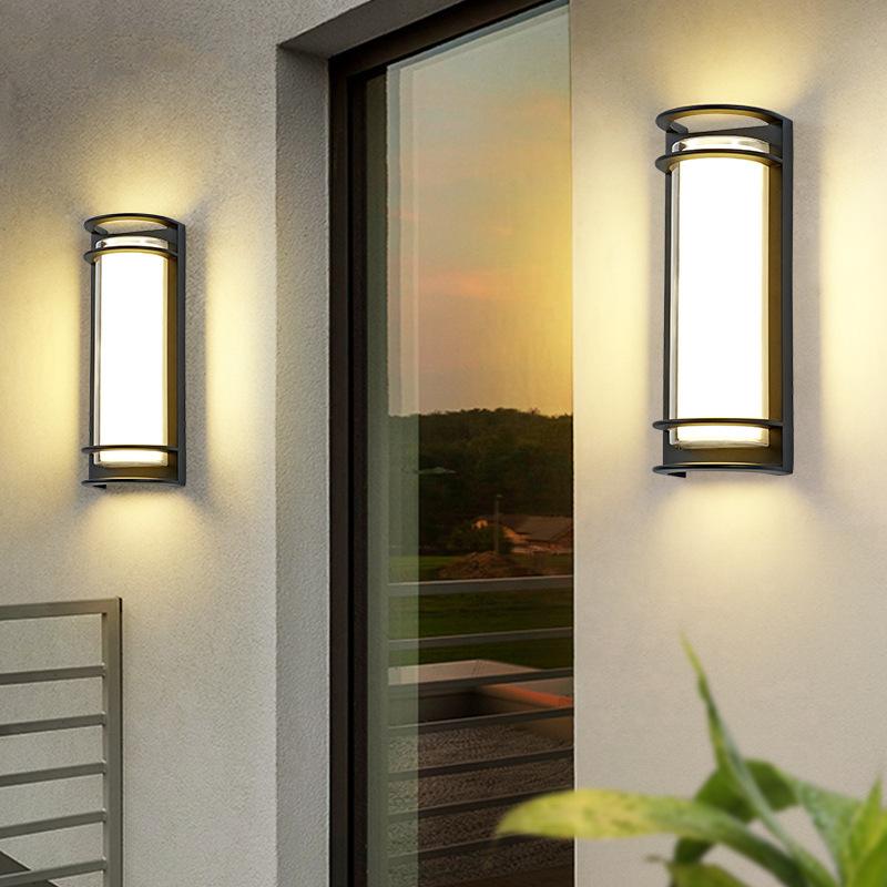 Modern Waterproof LED Wall Lamp with Aluminum Source IP65 Rating for Outdoor Corridor Balcony Villa Garden Wall-Mounted Lighting