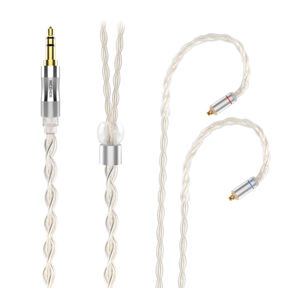 

NICEHCK SilverDay Earphone Single Crystal Copper OCC 5N with MMCX Plug and Metal Upgrade Cable for DIY Earphone Accessories and Improved Sound Quality серебряный