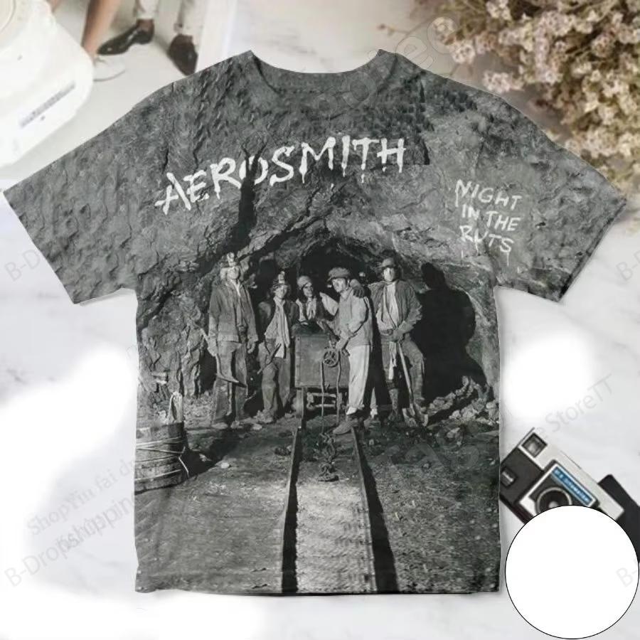 New Hot Vintage Aerosmith Band 3D Printed T-shirt Men Women Fashion Hip Hop Short Sleeve Rock Tops Tees Mens clothing camisetas
