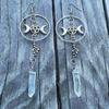 Geometric Moon Star Earrings Alloy Handmade Retro Style For Women Summer