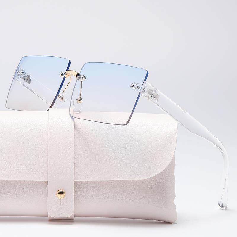 Vintage Fashion Women Sunglasses Luxury Brand Design Square Gradient UV400 Sun Glasses Trendy Mirror Lens