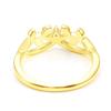 Huitan Luxury Gold Color Rings Opulent Novel Leaf Design Finger Accessories for Women Charming Exquisite Wedding Band Jewelry