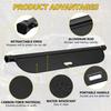 Retractable Cargo Cover Rear Trunk Security Shield Shade Luggage Curtain for Toyota Corolla Cross 2022-2024