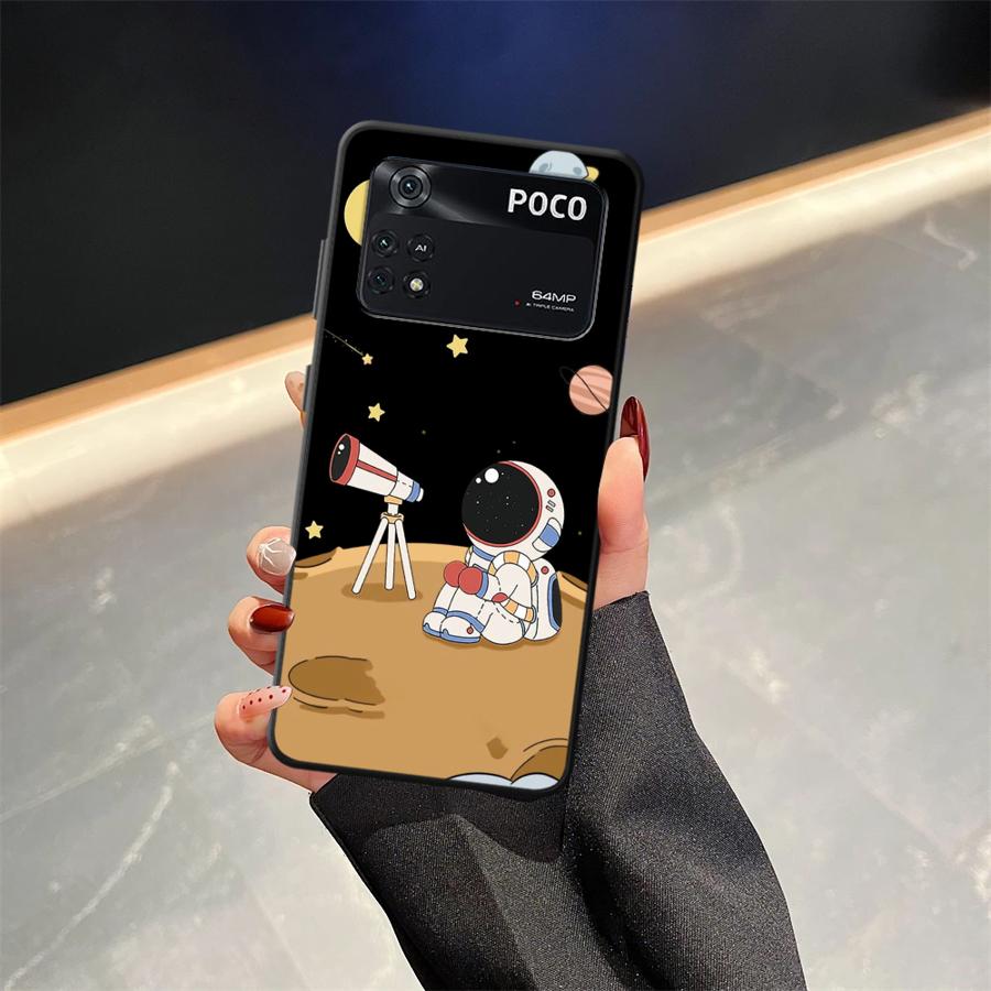 Case for Xiaomi Poco F8 C50 C61 M5 C75 F3 M3 M4 M7 F1 C71 X3 X4 X5 X7 Pro Funda Phone Cover Cartoon Astronaut