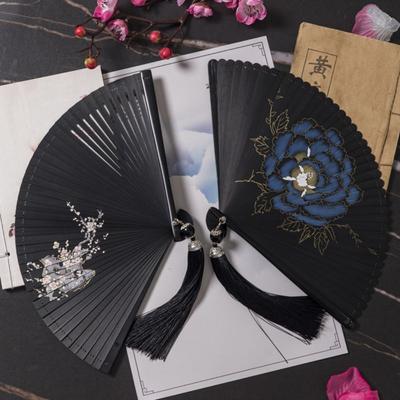 Estilo Chino Ventilador Plegable Clásico Japonés Estilo Antiguo Portátil Ventilador Plegable para Mujer Hecho a Mano Exquisitos Abanicos de Mano
