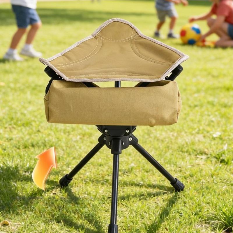 1pcs Multi-scenario Application Ultralight Portable Folding Stool Compact Outdoor Three Legged Stool 360° Rotation Picnic Fishing Camping Stool