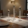 KristallkerzenständerNordischer Stil Spitzkerzenhalter Elegantes Design Ständer Restaurant, Hochzeit,