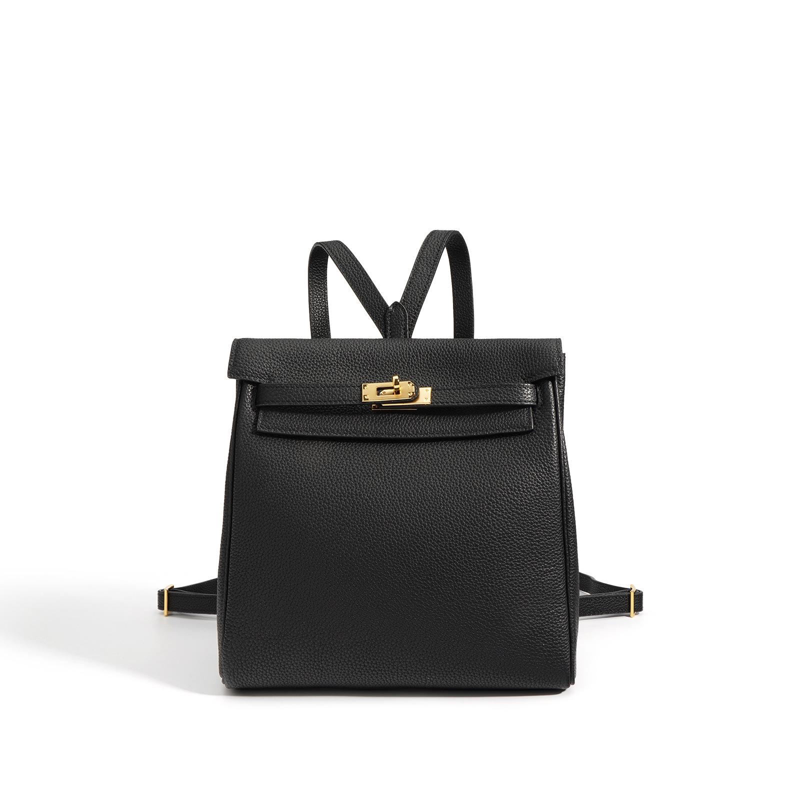 

Новый рюкзак из коровьей кожи для девочек, большой вместимости, с замком, женский модный, из натуральной кожи, женская сумка