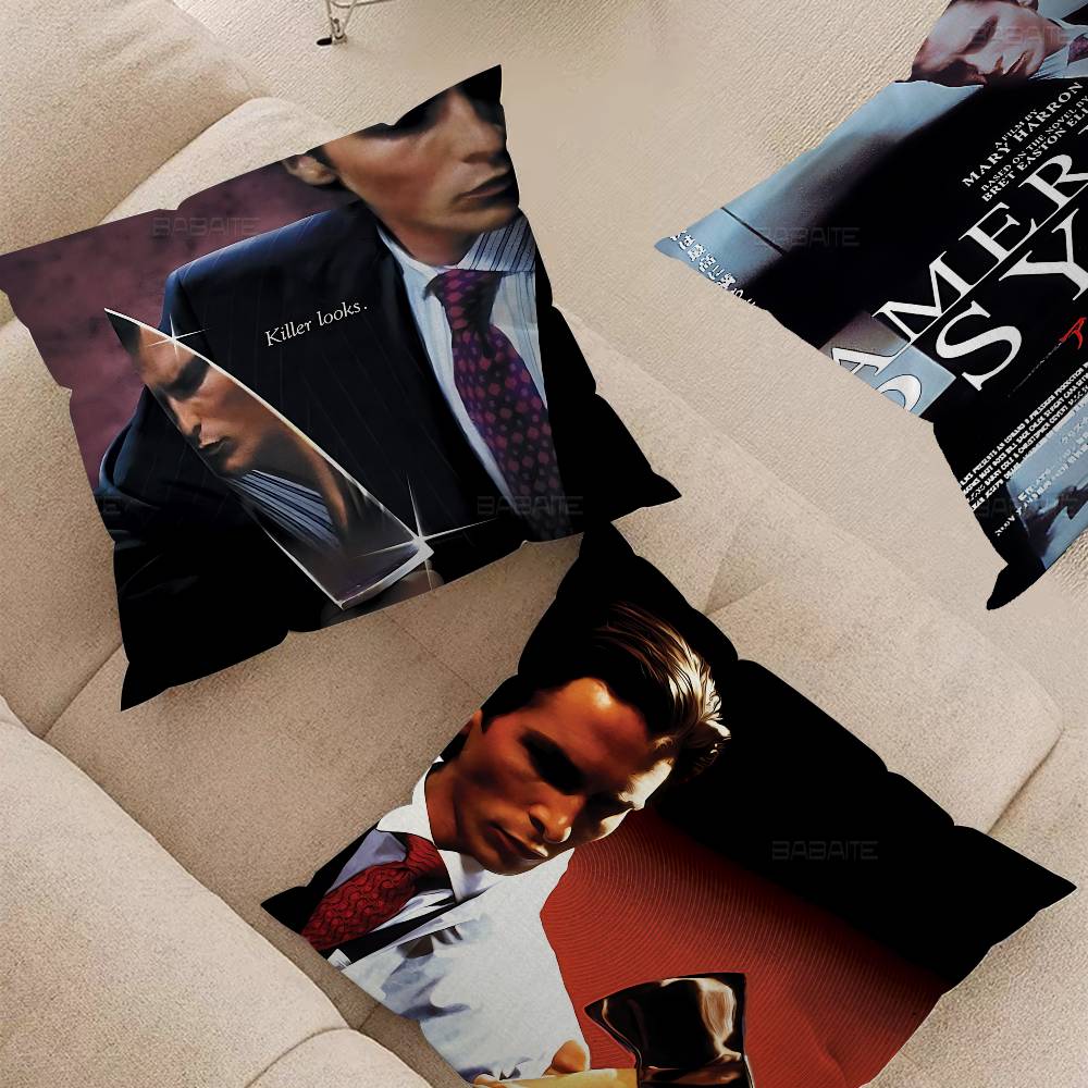 Classic Movie A-American P-Psycho Personalized Pillow Cover Kids Bedroom Wild Party Decor Pillowcase Kid Birthday Shower Gift