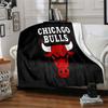 Chicago Bulls Logo Flanellen Deken, Zacht Polyester, Modern Ontwerp, Voor Alle Seizoenen voor Kamperen, Reizen, Cadeaus voor Feestdagen of Verjaardagen