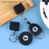 1Pc Black Retractable Rope Chalk Holder W Mounting Clip Billiard Telescoping Chalk Holder Snooker Pool Cue Chalk Holder Keychain