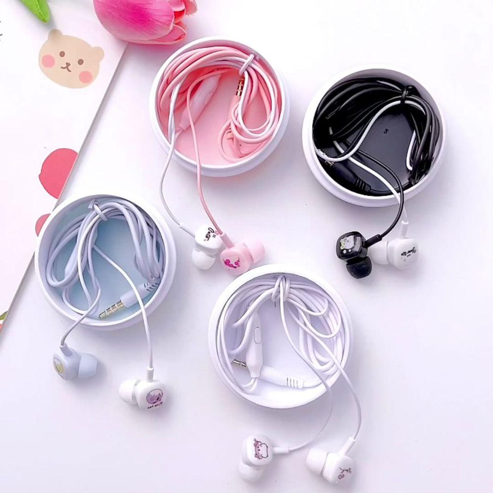 Carrying Bag Bass Handfree Ear Phones Cartoon Cat Paw Headset Wired Earbuds On-ear Headphones
