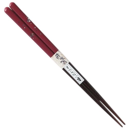 Tanaka Hashiten Premium Japanese Wakasa Lacquer Chopsticks, Dishwasher-Safe, with Non-Slip Coating, Cherry Blossom and Vermilion, 27086