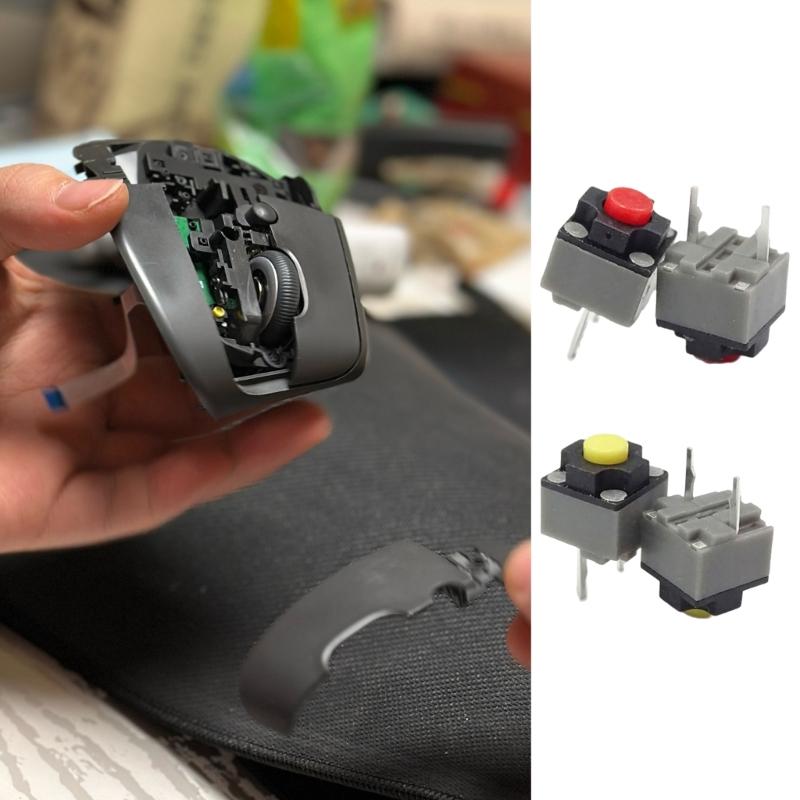 10 Stück 6x6x7,3mm Kailhs Silents Taster Drahtlose Maus Mikroschalter mit Geräuschloser Bedienung für Gamer und Büro