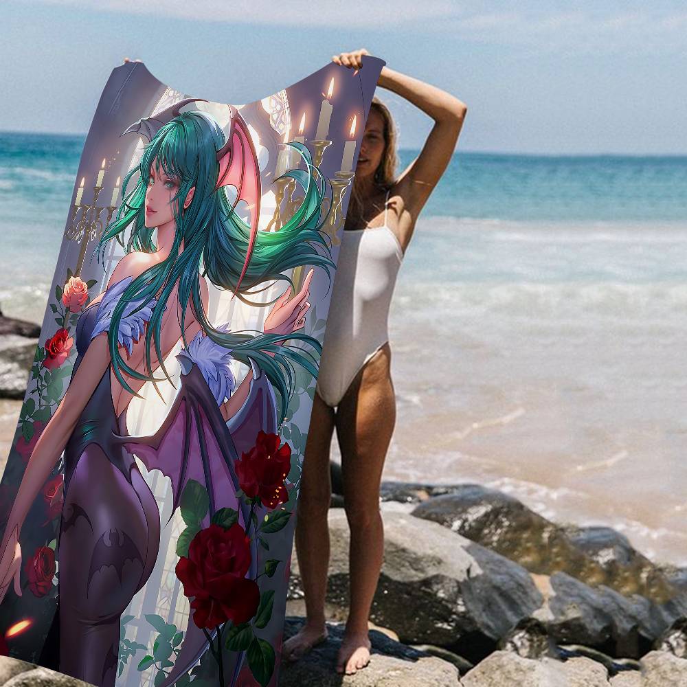 

Girl Game M-morrigan Aensland Microfiber Beach Towel Absorbent Quick dry Soft Yoga Swimming Resort Mountain Climbing Towel W40*H60(CM)