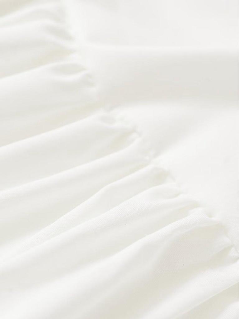 SAW Women's Fashion Strapless Wave Edge Poplin Top F7-8800
