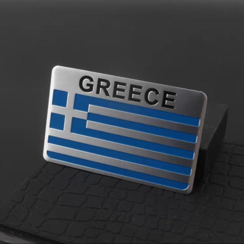Etichettatura in alluminio Emblema Auto Styling Germania Inghilterra Italia Francia USA Bandiera Distintivo Adesivo