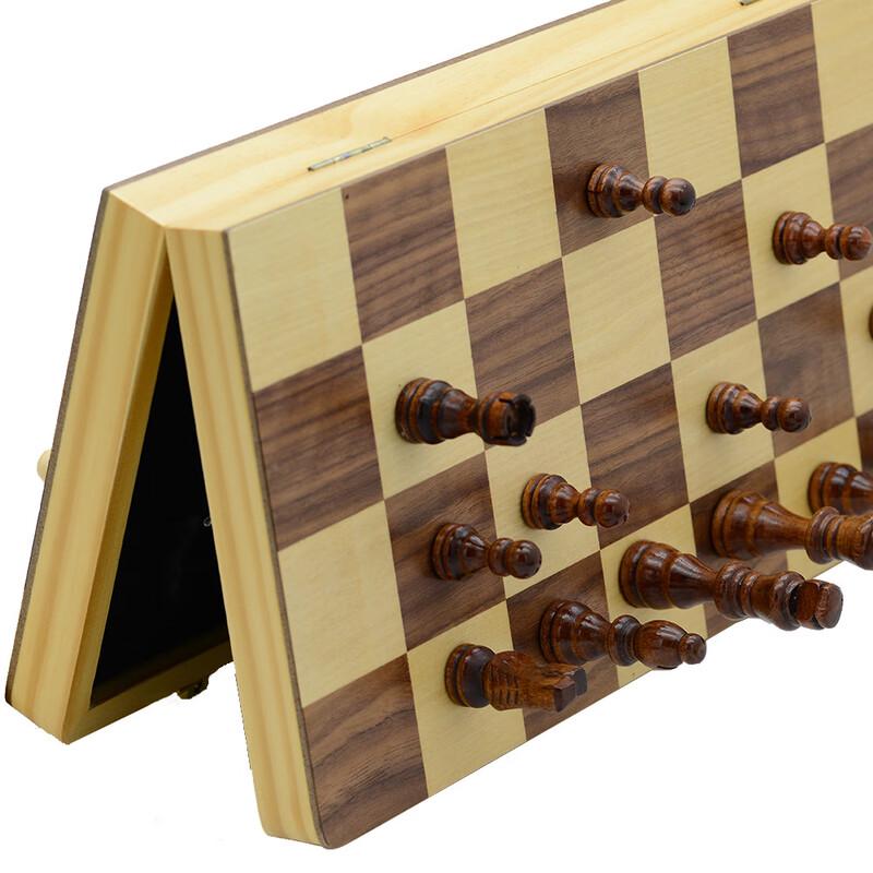 Brangdy Wooden Magnetic Foldable Chess Set