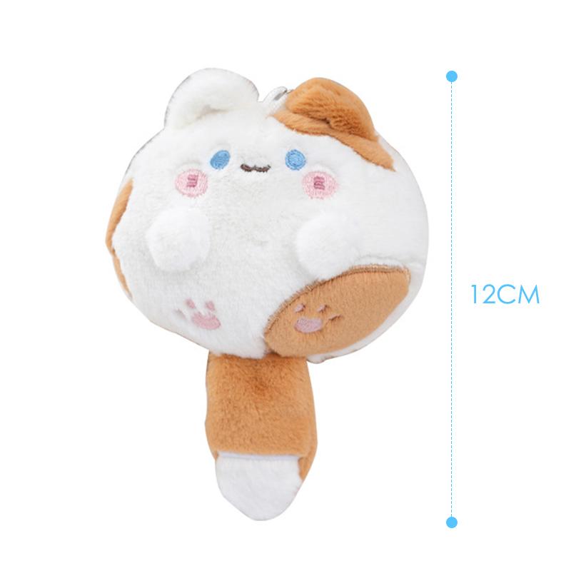 Kawaii Long Tail Cat Plush Doll Pendant Cute Soft Stuffed Keychain High Quality Lovely Gift Bag Decoration Car Key Accessories