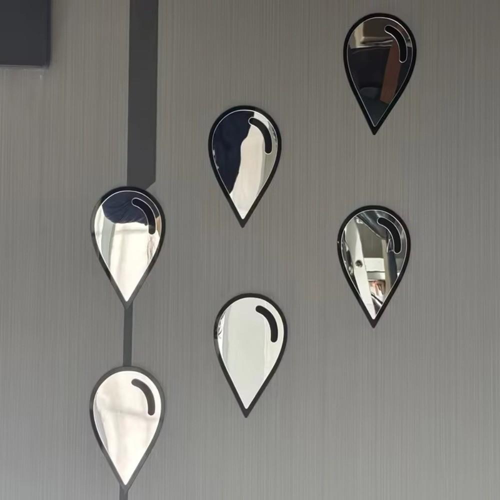 3Pcs Self-Adhesive Acrylic Mirror Wall Stickers Wall Mount Wall Decals  Bedroom Decor